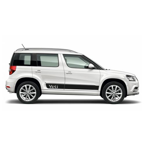 Наклейки полосы сплошные на борт Skoda Yeti (Шкода Йети) чёрные