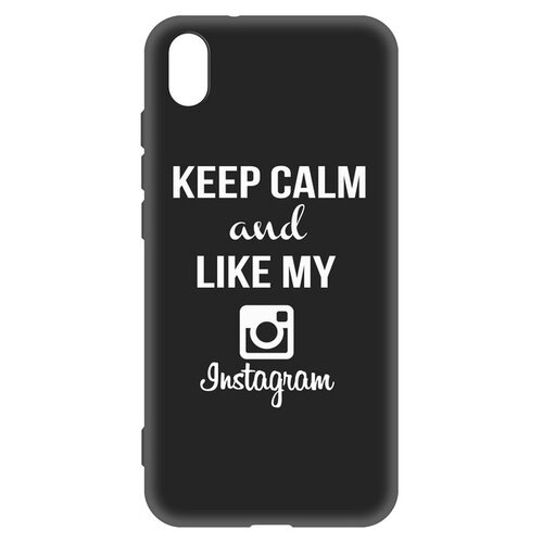 фото Чехол-накладка krutoff silicone case instagram для xiaomi redmi 7a (черный) krutoff group