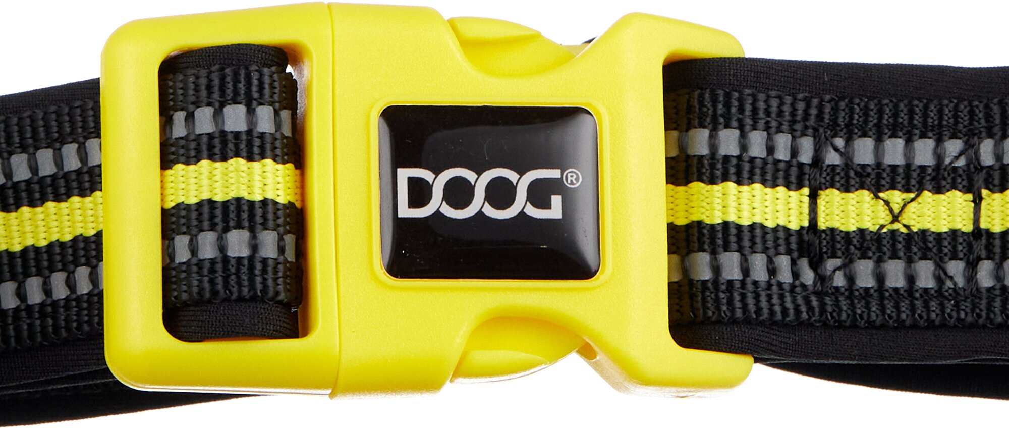 Ошейник для собак DOOG "NEON BOLT", чёрно-желтый, L, 42-62 см (Австралия)