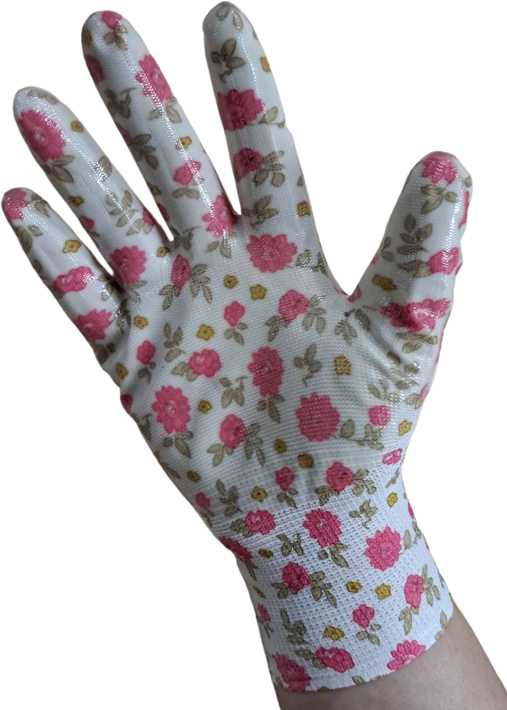Перчатки садовые нейлоновые с силиконовым покрытием, размер: М, 5 пар - фотография № 5