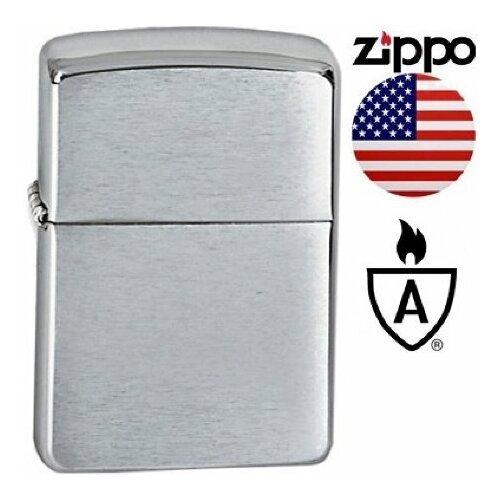 Зажигалка Zippo Armor, Brushed Chrome 162 зажигалка zippo 200 бензиновая reg brush fin chrome