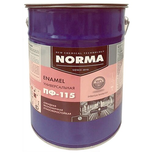 NORMA эмаль ПФ-115 голубая (25кг) ТУ / новоколор Норма эмаль ПФ-115 голубая (25кг) ТУ