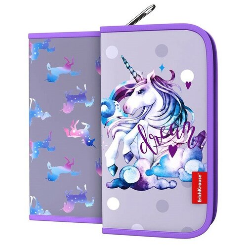 Пенал-книжка без наполнения ErichKrause® 110x205x25мм Dream Unicorn