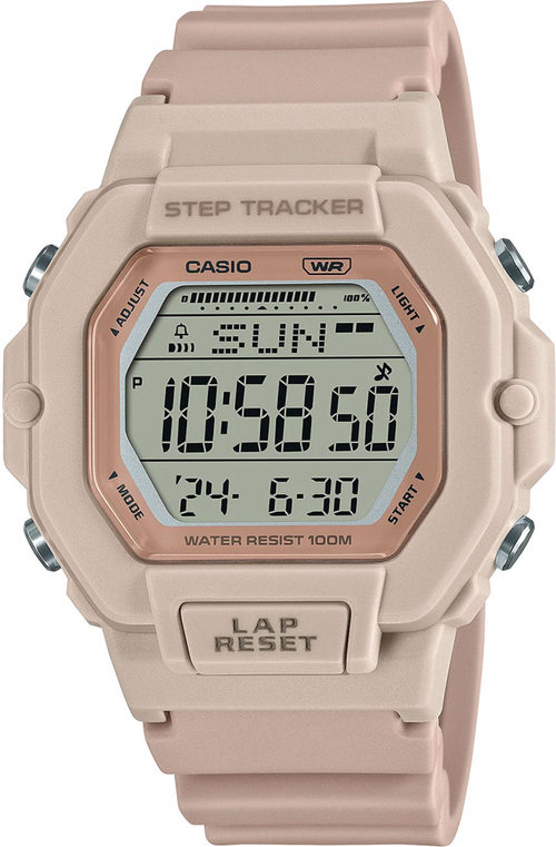 Наручные часы CASIO Collection LWS-2200H-4A, бежевый, розовый