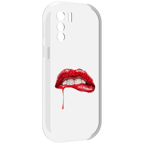Чехол MyPads яркие красные губы для UleFone Note 13P задняя-панель-накладка-бампер