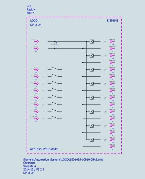 SIEMENS LOGO! DM16 24 модуль расширения 6ED1055-1CB10-0BA2