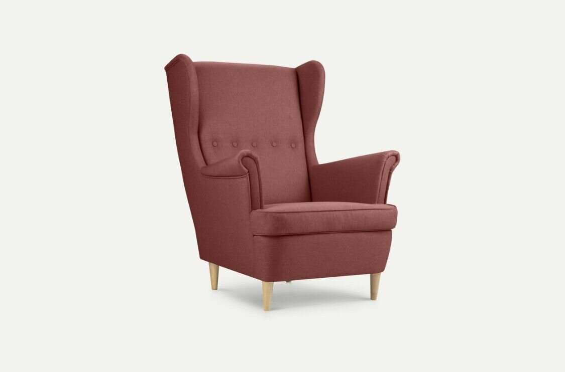 Кресло divan.ru Дженкс Textile Coral, розовое, рогожка, с подлокотниками
