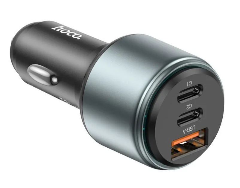 Автомобильное зарядное устройство Hoco NZ9 Galloper, Type-C 65W + 30W + USB 18W выход, поддержка протоколов быстрой зарядки — фото 1