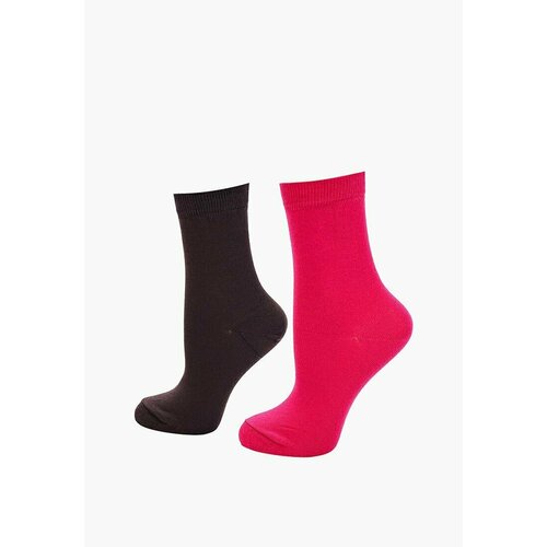 фото Носки big bang socks разнопарные, однотонные, размер 35-39, коричневый, фуксия