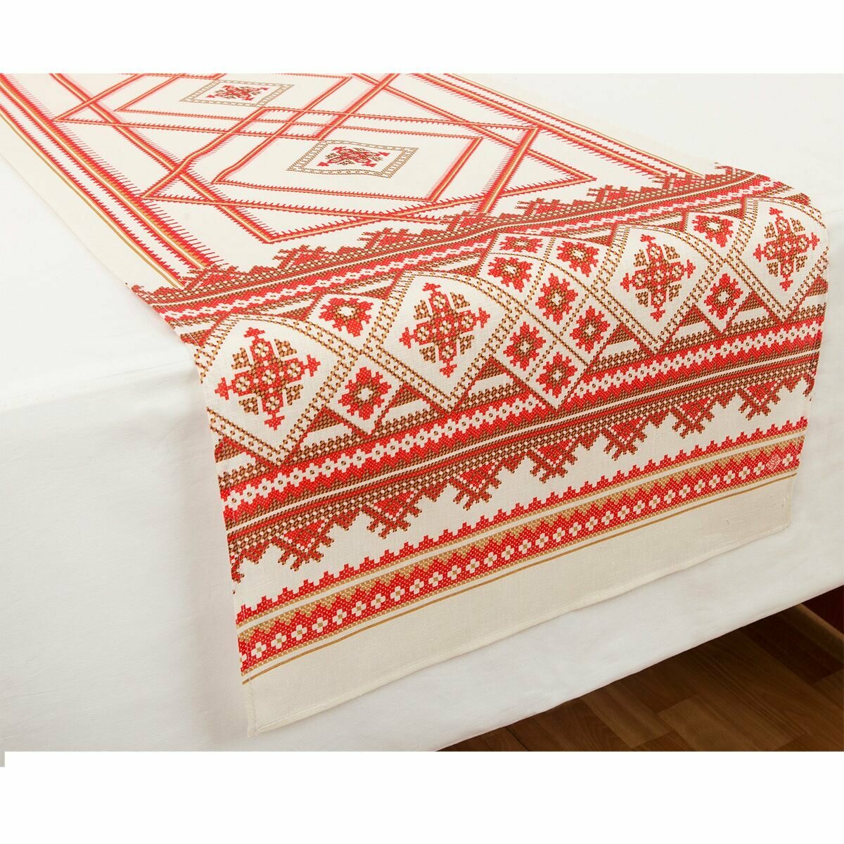 Дорожка настольная (льняная), Павловопосадская, рисунок: 11104, вид 0, 45х148 см. Художник: Макаганчук Инна