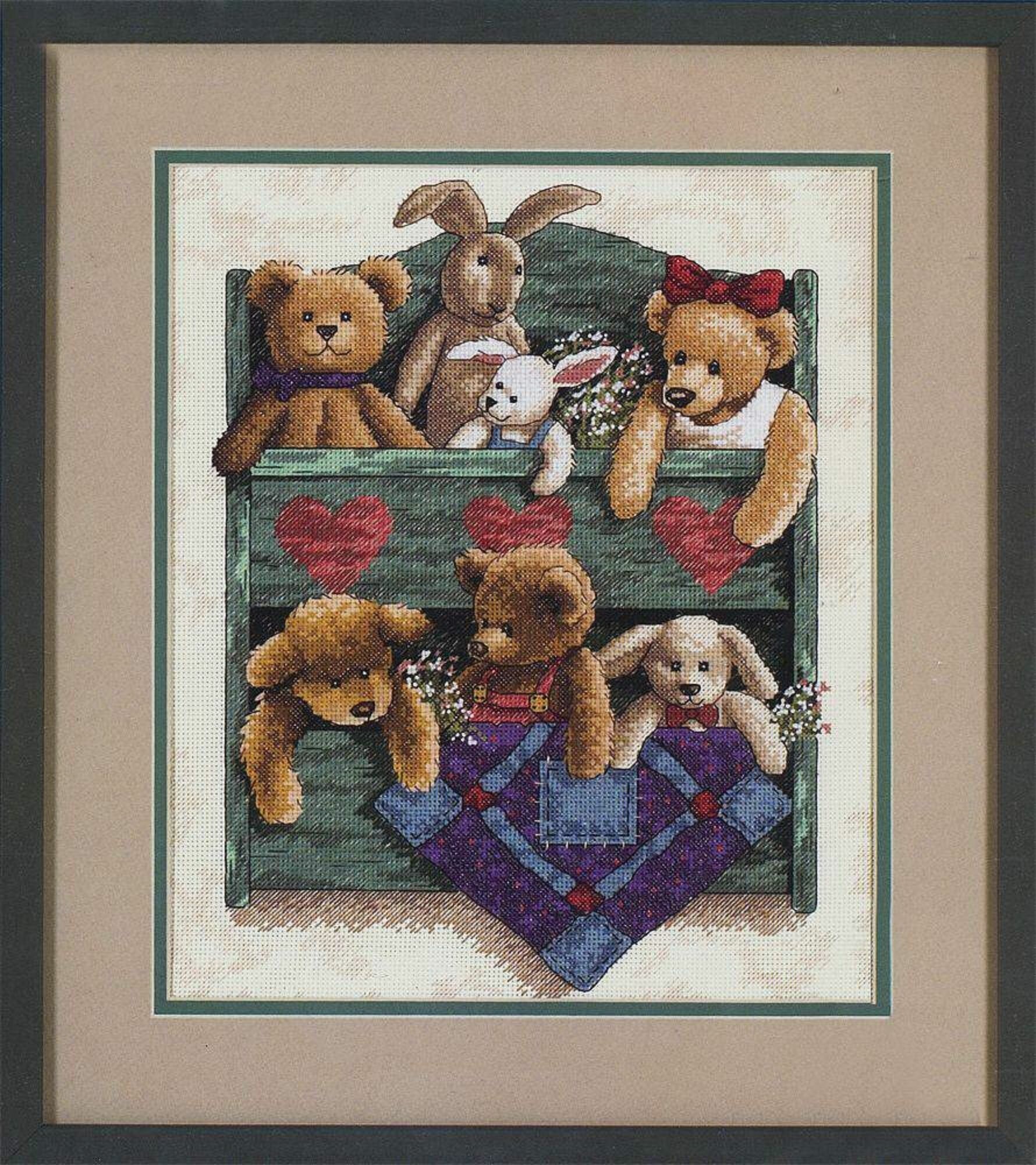 13684 Набор для вышивания крестом "Полка с игрушками",28*33см, DIMENSIONS