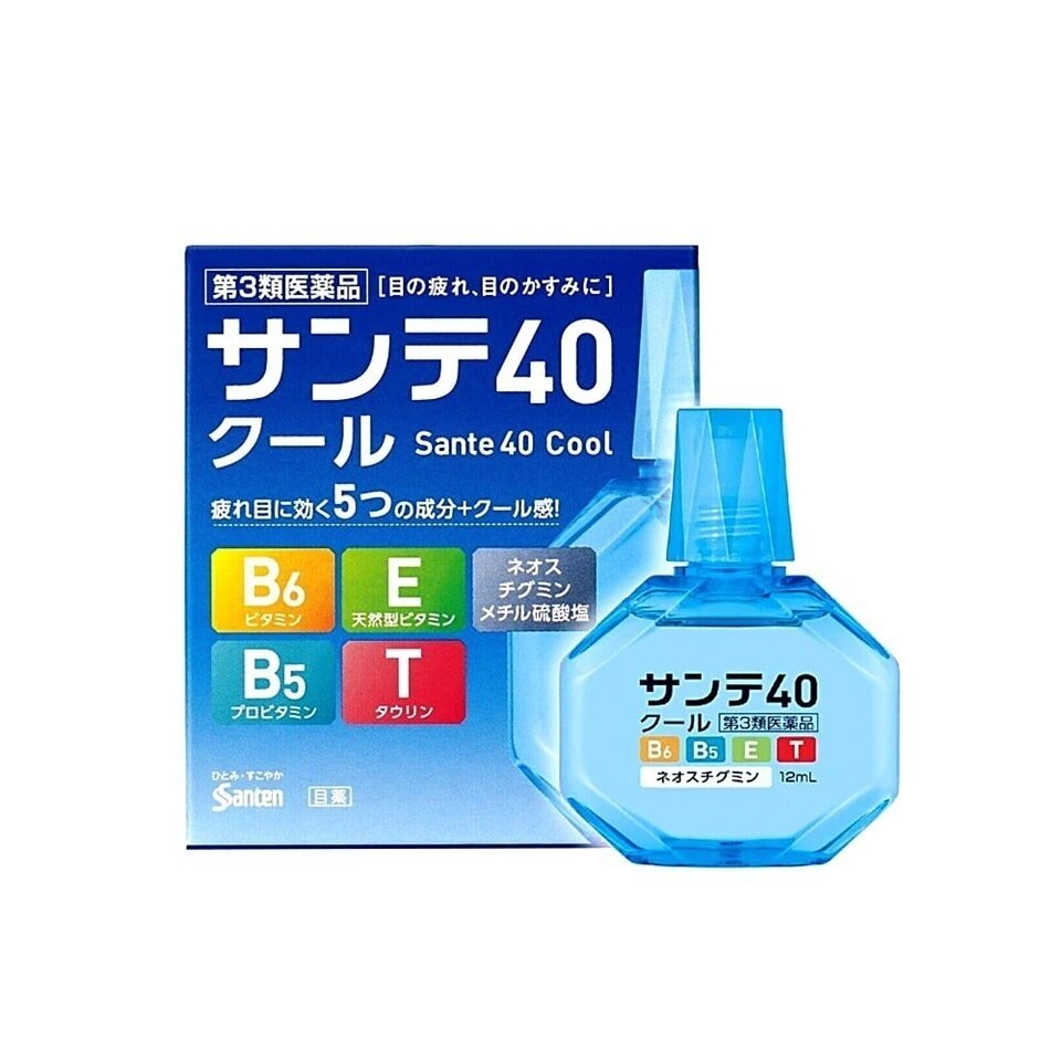 Капли глазные Sante 40 Cool для снятия усталости увлажнение 12мл