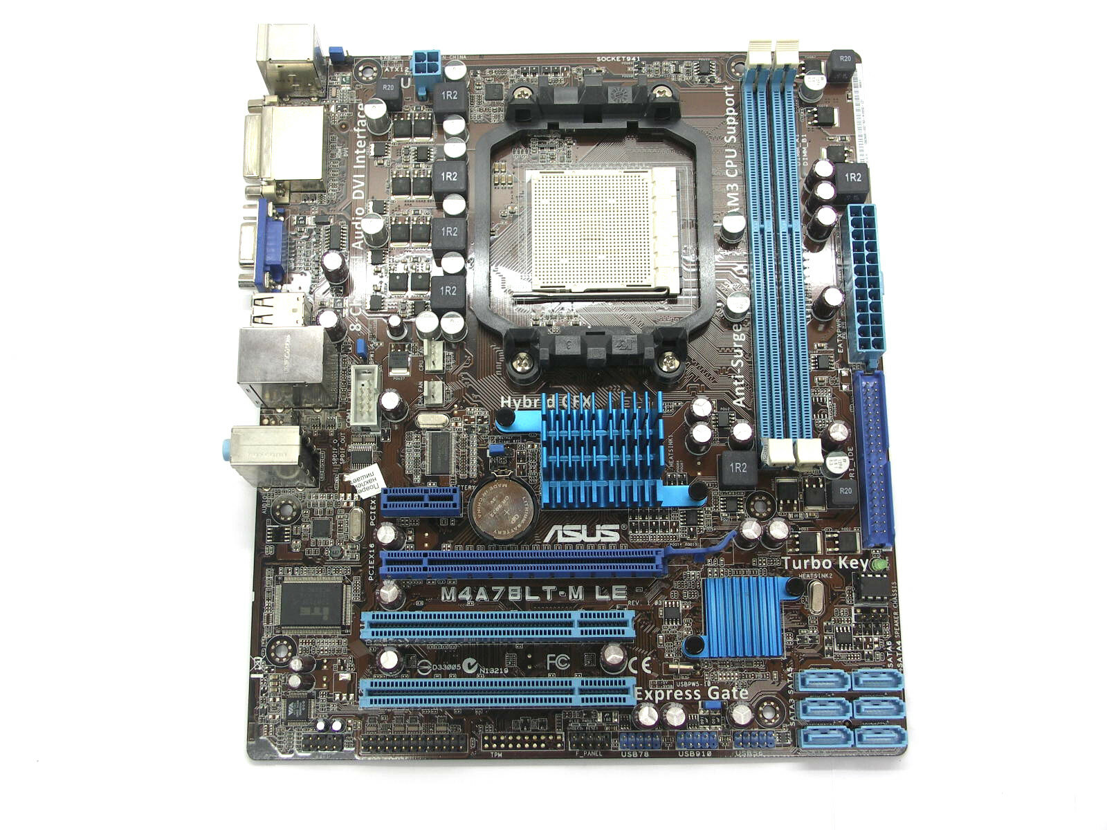 Материнская плата S-AM3 ASUS M4A78LT-M LE REV.1.03, AMD760G/VGA/DVI/2XDDR3/SATA/Sb/Lan/mATX