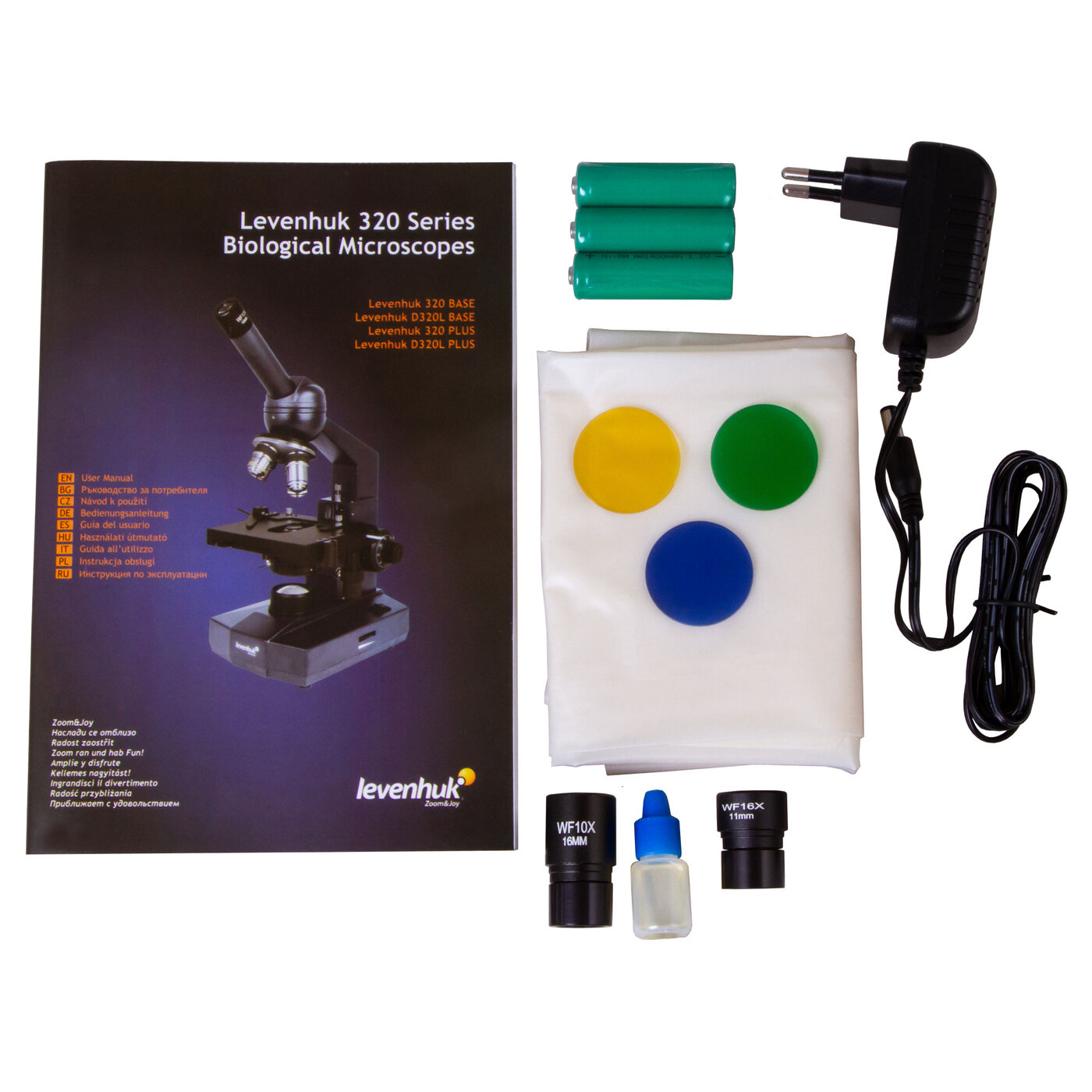 Микроскоп Levenhuk 320 PLUS, монокулярный, лабораторный, медицинский — фото 1