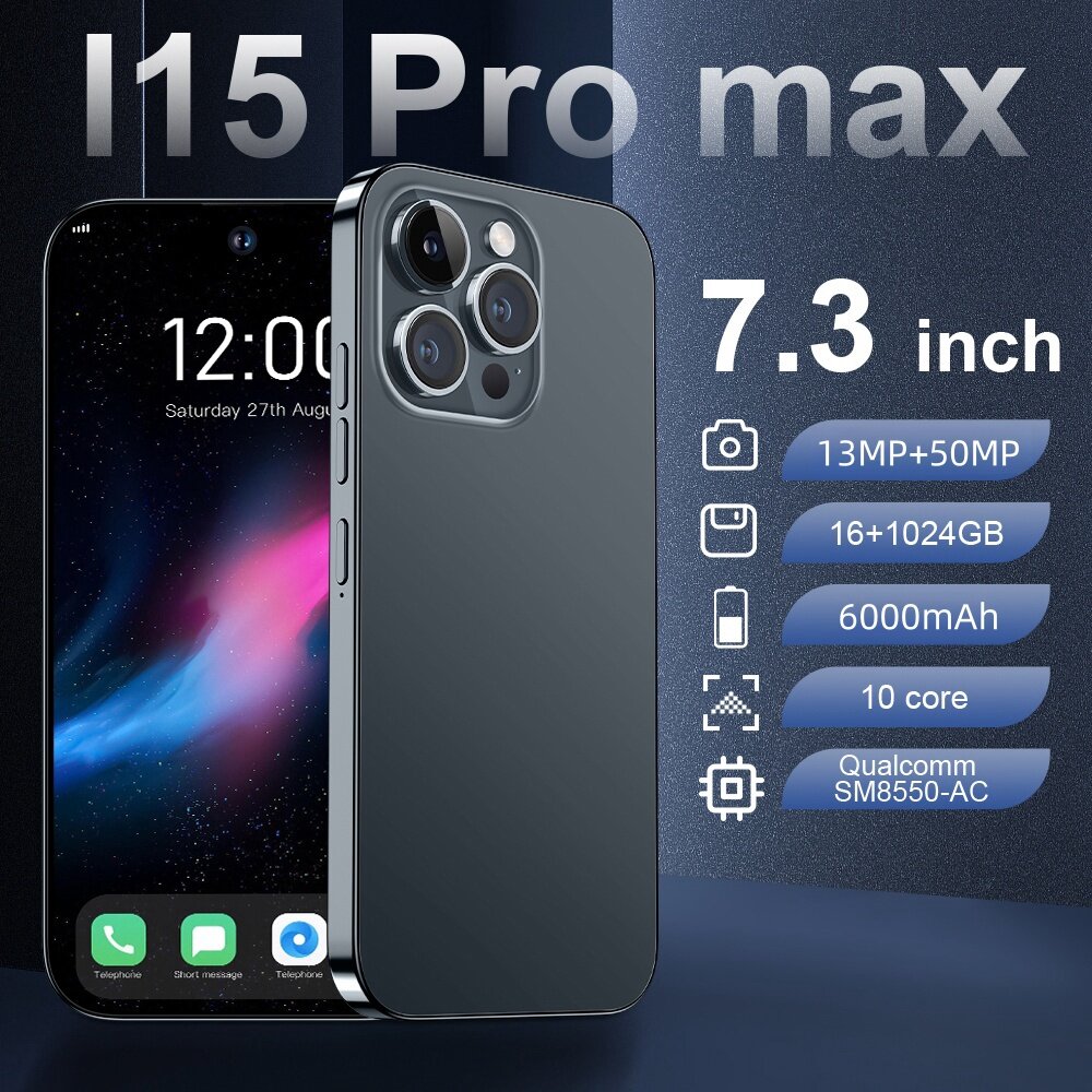 Смартфон OPPLO i15promax16+1024ГБ, черное, Русская версия по индивидуальному заказу