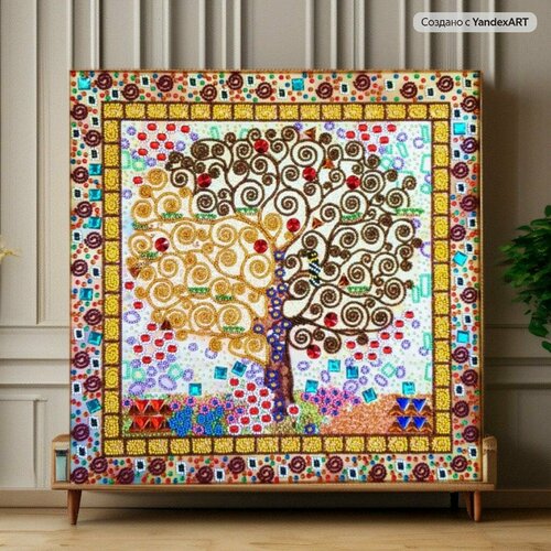 Набор для вышивания бисером с пришивными камнями Древо жизни по мотивам картин Г Климта 38х38 см К-70 2850₽