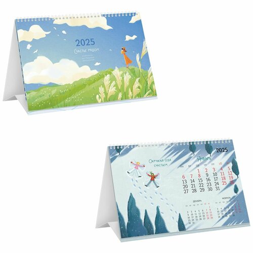 Календарь-домик на 2025 г на гребне BG Счастье рядом 1 шт 500₽