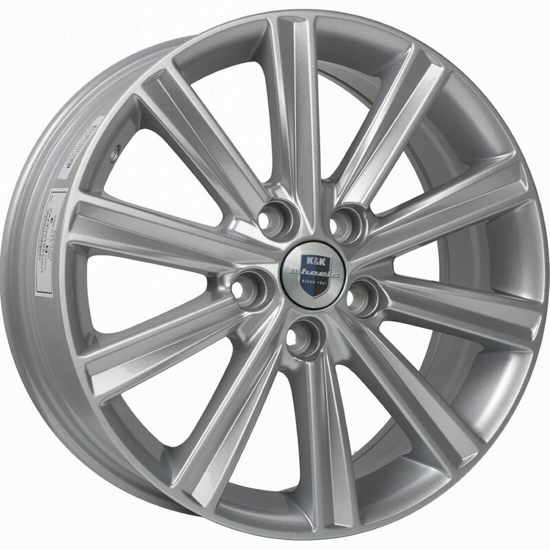 Колесный диск КиК Камрик 6,5x15 4x100 ET45 60,1 Сильвер литой для автомобиля