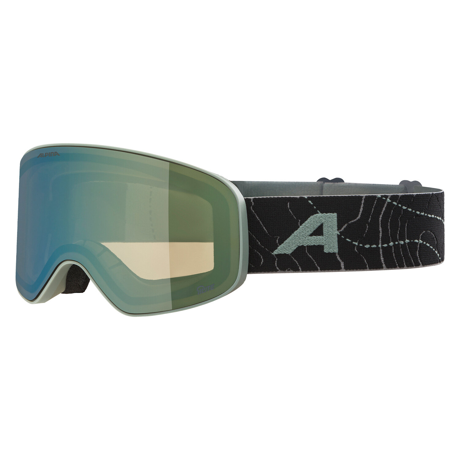 Маска горнолыжная ALPINA Fernie Q-Lite Willow-Green Matt/Q-Lite Green S2 (US: S)