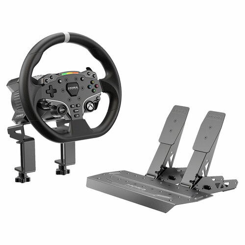 Игровой руль MOZA R3 Bundle R3 Base ES Wheel SR-P Lite double Pedals Table Clamp RS053 48914₽