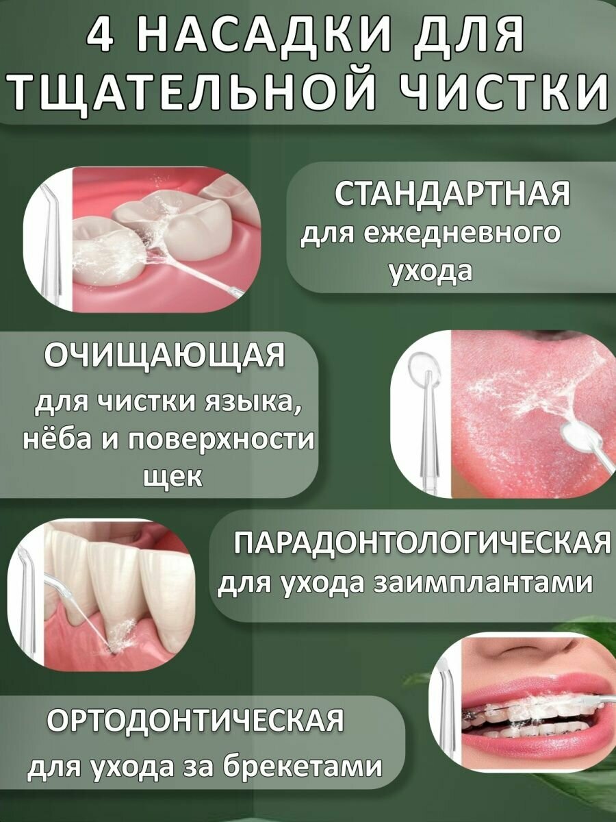 Картинки Ирригатор для зубов и полости рта , портативный для повседневной и деликатной чистки , уход за деснами, зеленый