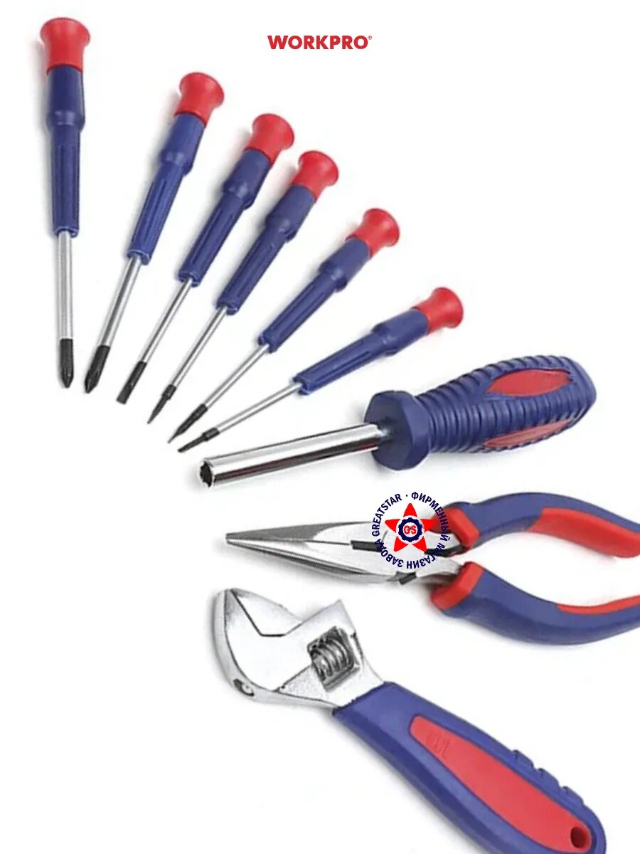 Набор инструментов для ремонта 165 предметов WP209022, WORKPRO #WP209022 — фото 1