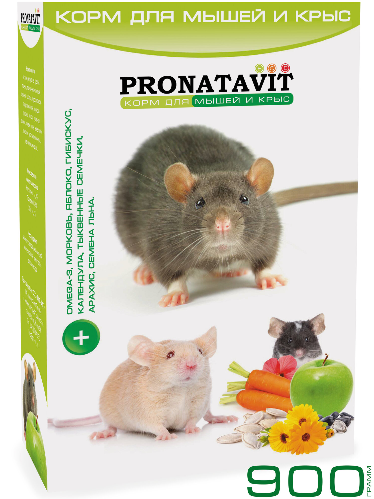 Корм для мышей и крыс "PRONATAVIT", 900 г