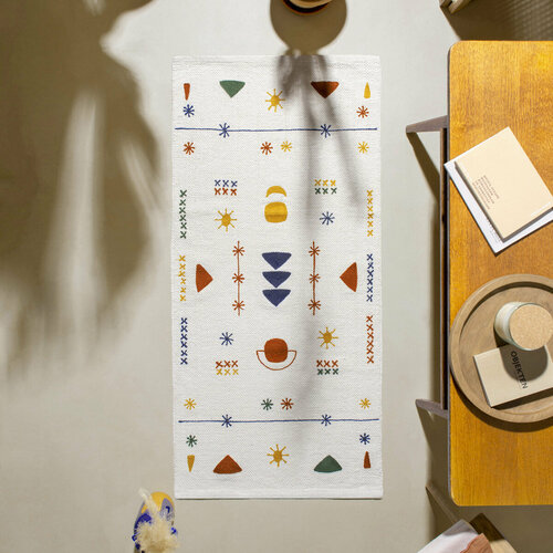 Коврик-дорожка из хлопка 60х120 см Kira Moroshka цвет Бежевый 3990₽