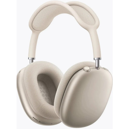 Наушники беспроводные большие A Pods Max для IPhone Android с микрофоном и шумоподавлением бежевые 14390₽