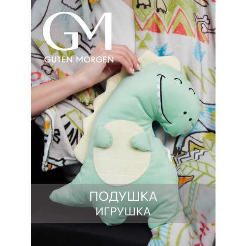 фото Декоративная подушка-игрушка, guten morgen, динозаврик, 29х40 см