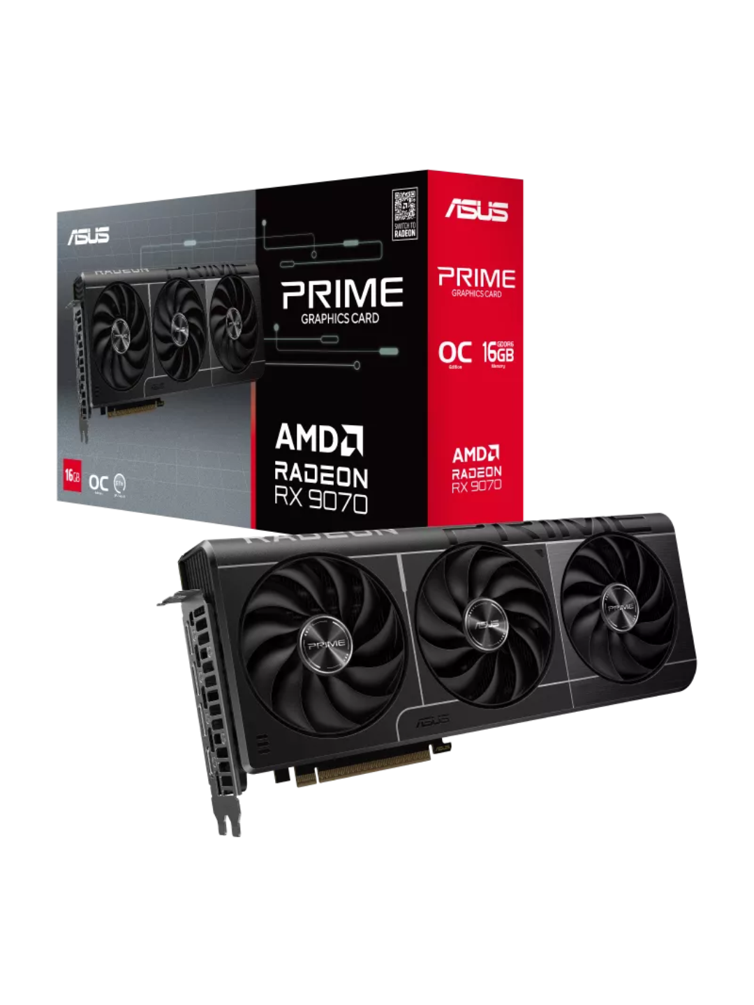 Видеокарта ASUS Radeon RX 9070 Prime OC Edition 16GB GDDR6 (90YV0LI1-M0NA00)