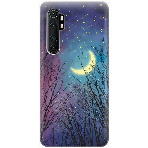 фото Re:pa накладка transparent для xiaomi mi note 10 lite с принтом "месяц в ветвях"