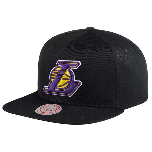 Бейсболка с прямым козырьком MITCHELL NESS 6HSSJS19078-LALBLCK Los Angeles Lakers NBA, размер ONE