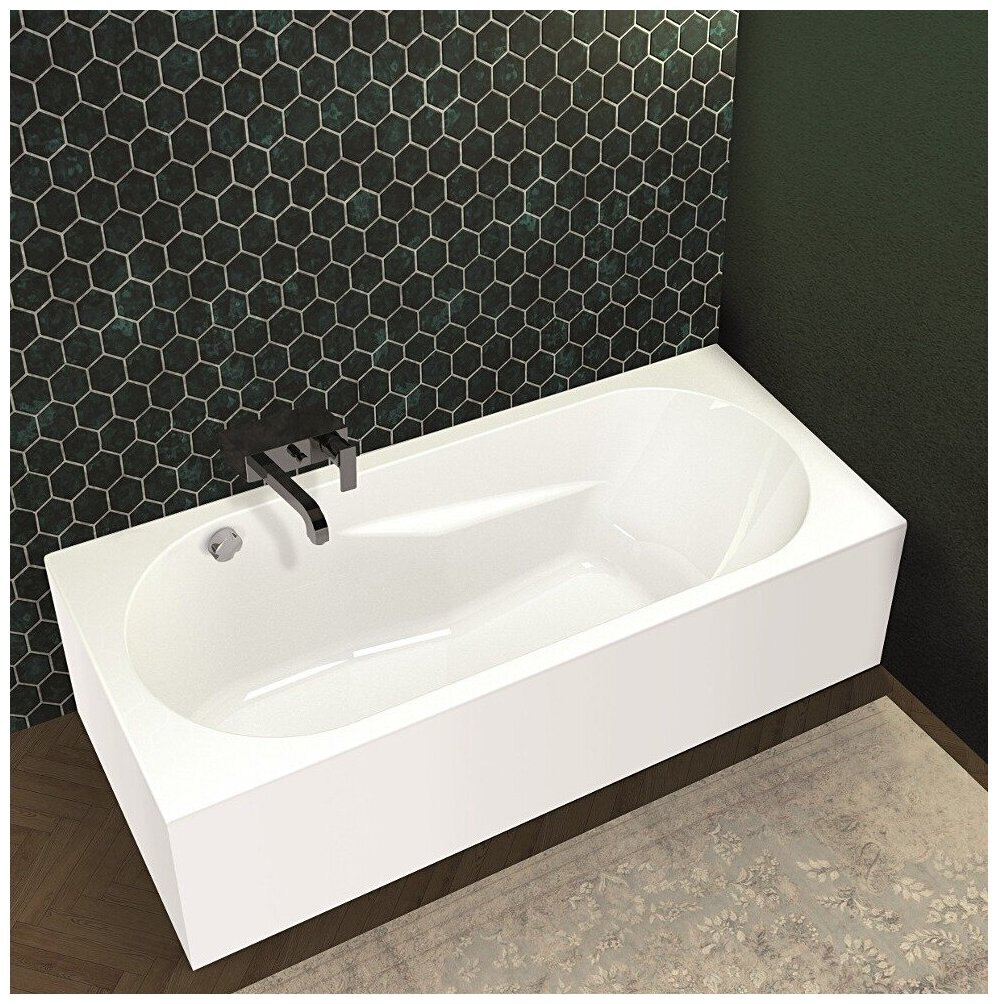 Акриловая ванна Riho Bathtubs Lazy B079001005 170х75 R - фото №5