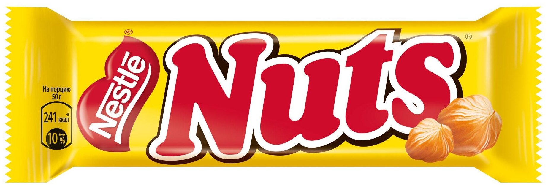 Шоколадный батончик NUTS, 50 г, 12266035 - 30 шт.