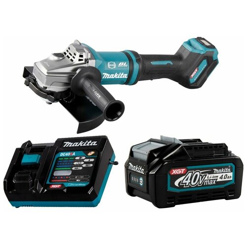 Шлифмашина угловая аккумуляторная 40В XGT 230мм Li-Ion 1x4Ач Makita GA038GM101 шлифмашина угловая аккумуляторная 40в xgt 150мм li ion 2x2 5ач makita ga036gd201