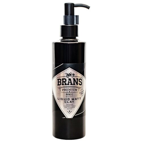 Brans Premium структурирующая жидкая матовая глина для укладки волос, стайлинг, укладочное средство 250 мл Liquid matt clay