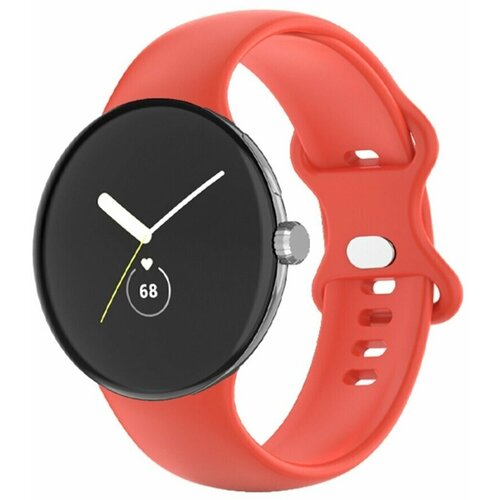 Силиконовый ремешок для Google Pixel Watch - Size Small (красный) ремешок для часов google pixel watch силиконовый слоновая кость