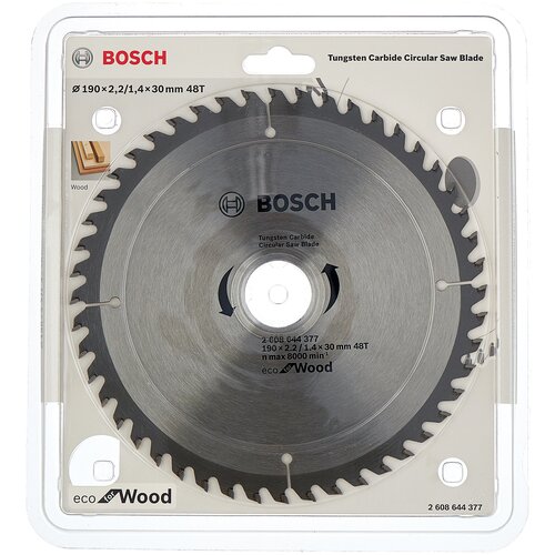 Пильный диск по дереву Bosch Eco Wood 2608644377 (190x30 мм;48T)