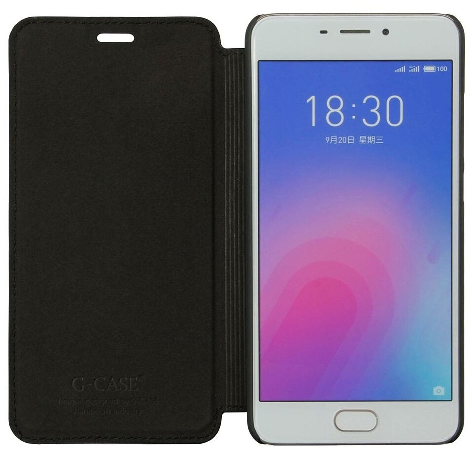 Чехол книжка G-Case Slim Premium для Meizu M6 черный