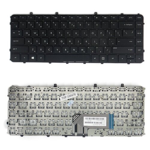 Клавиатура для ноутбука HP Envy 4-1000 4-1100 6-1000 Series Плоский Enter Черная с черной рамкой PN MP-11M73SU6698 122000₽