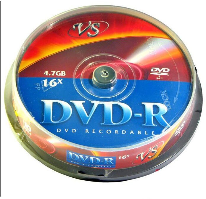 Оптические диски VS DVD-R 4.7 Гб, 16x , кейкбокс, 10 шт.