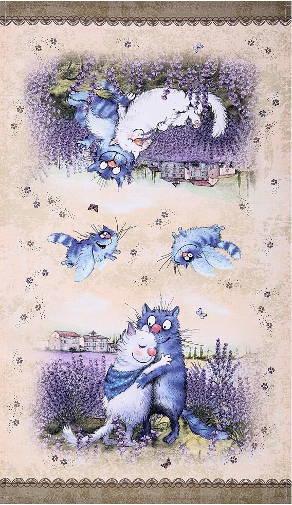 Santalino Кухонное полотенце Синие коты (40х70 см)