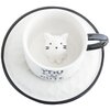 Фото #14 Кружка с блюдцем Котик на дне, чашка с блюдцем, чайная пара Эврика