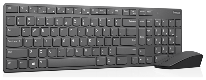Комплект (клавиатура+мышь) LENOVO Combo Professional, USB, беспроводной, черный [4x30t25796]
