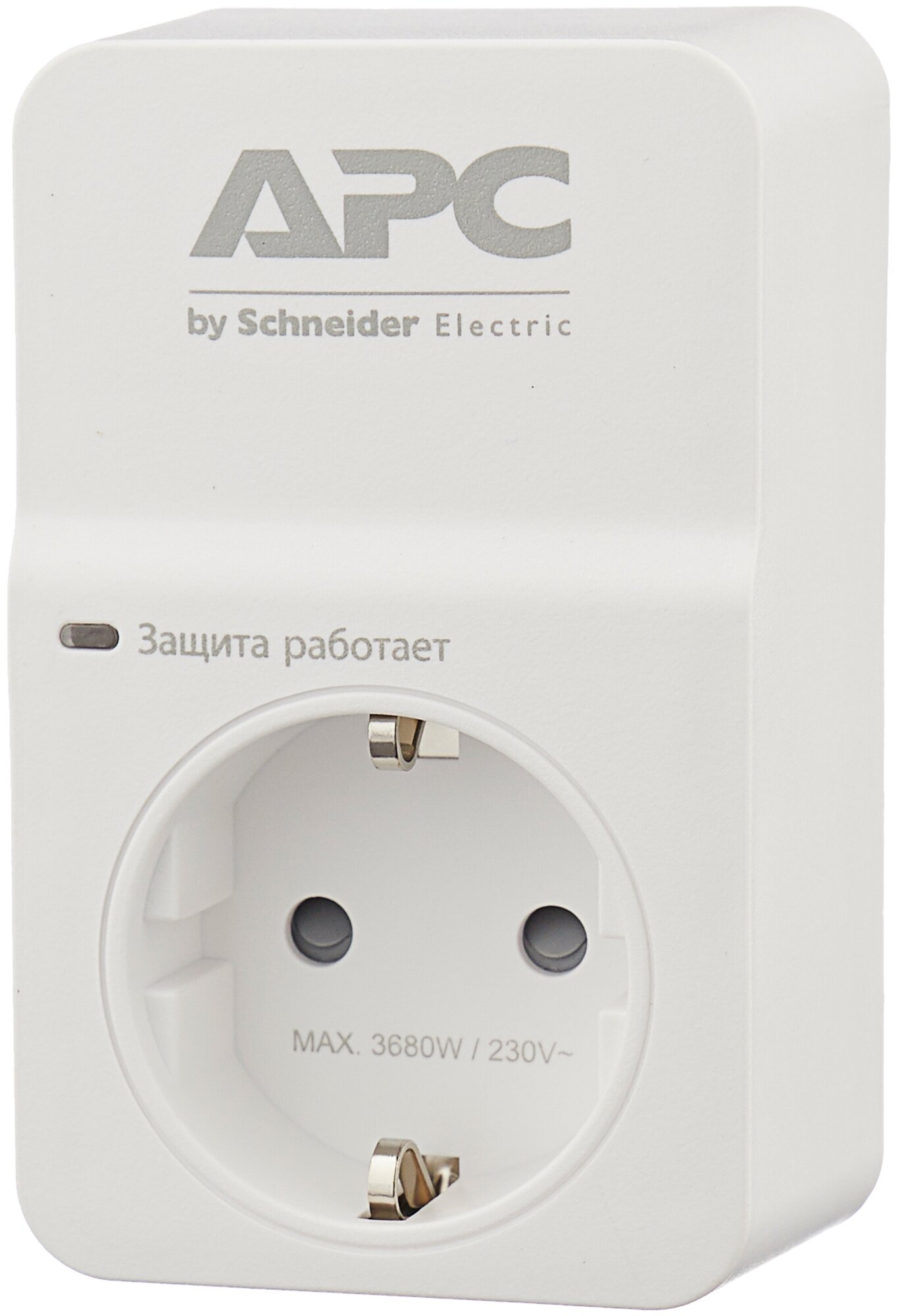 Сетевой фильтр APC by Schneider Electric Essential SurgeArrest PM1W-RS, 1 розетка, с/з, 16А / 3500 Вт 100 мм 63 мм 42 мм 1 - фотография № 4