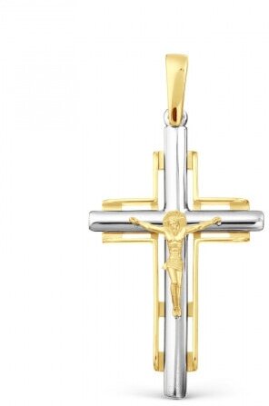 Крестик Топаз, золото, 585 проба