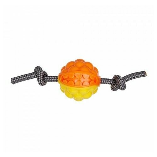 Rurri Игрушка для собак Мяч с веревками, 6,5 см игрушка для собак гантель с веревками 40см латекс