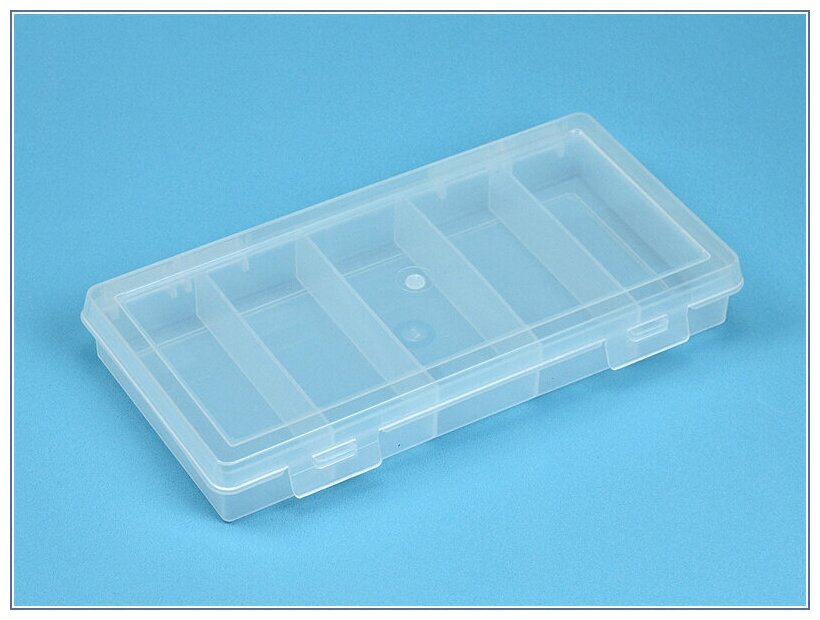 Коробка для приманок PolymerBOX 2405 (5 ячеек) 240 х 130 х 35 мм цв. Прозрачный