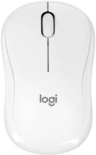 Мышь Logitech Silent M221, оптическая, беспроводная, USB, белый [910-006090]